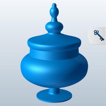 şeker kavanoz 2 v1 kavisli jar mutfak öğeleri kavanozlar yazdırılabilir lowpoly 3d print model - Mito3D