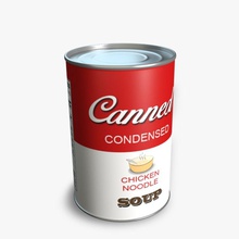 canned soup abramsdesign can chicken food grocery model noodle tin tomato 3d print model - Mito3D