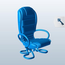 v1 dirsekli sandalye cantilever dollhouse mobilya yazdırılabilir lowpoly 3d print model - Mito3D