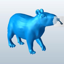 capybara v1 mitico le creature stampabile lowpoly mitiche 3d print model - Mito3D
