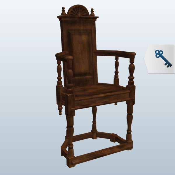 caquetoire v2 presidente muebles imprimible lowpoly 3D print model - Mito3D