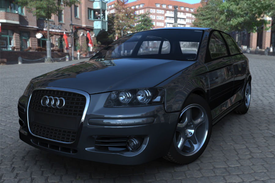 coche a3 audi kamalpahuja de lujo max maya modelo deporte vehículo 3D print model - Mito3D