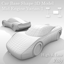 car base mr layout variant 1 carbase concept dzrox highpoly lowpoly model sport sportcar sportscar variants vehicle 3d print model - Mito3D
