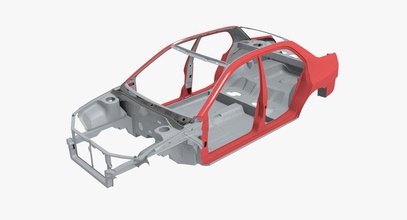 araba çerçeve 7 8 9 asorxy otomobil vücut karkas ct9a evo evrim fabrika endüstriyel ıx hurdalık lancer metal model parçalar iskelet araç vıı vııı 3d print model - Mito3D