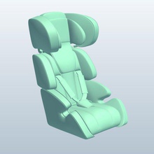 asiento de coche v1 muebles imprimible lowpoly 3d print model - Mito3D