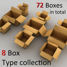carboard paper boxes architecture bag bagpack board box boxboard card cardboard carton collection container elements litarvan model packaging pasteboard post sack transport 3d print model - Mito3D