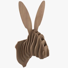 cartone testa di coniglio animale coniglietto il busto arredamento decorativo caccia maches hotel modello carta poster i conigli tero giocattolo trofeo vescan victor muro legno 3d print model - Mito3D