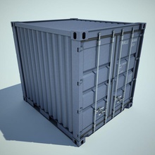 kargo konteyner küçük kutusu ticari kap sandık dizel v yerleştirme yük liman endüstriyel ıso maersk model parçalar port deniz nakliye ulaşım 3d print model - Mito3D