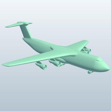 cargoplanelargesizeusa v1 americano cargo piano aeromobili stampabile lowpoly 3d print model - Mito3D