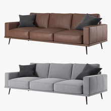 carlton sofa boconcept couch design divan furnishings furniture interior leather live livingroom lounge lounger matz max model modern room sit vray 3d print model - Mito3D
