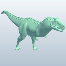 carnotaurus v2 dinossauros printable lowpoly 3d print model - Mito3D