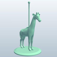carrossel girafa v1 novidades printable lowpoly 3d print model - Mito3D