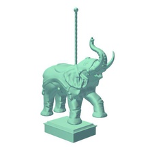 carouselanimal elephant v1 carousel animal decorations printable lowpoly 3d print model - Mito3D