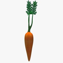 carotte v01 de la les aliments imprimable lowpoly 3d print model - Mito3D