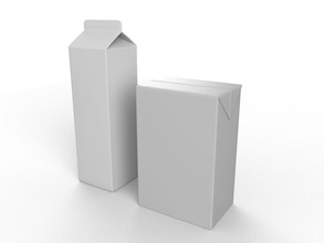 Karton-Kasten-Saft Milch - Getränk box Karton container die Molkerei trinken Essen Saft karton Liter maya mayamodel Modell pack Verpackung Pakete Papier 3d print model - Mito3D