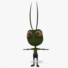 karikatür karınca yeşil canavar çizgi film karakter yaratıklar sevimli fantezi komik oyun gamedev insan insanımsı böcekler model güzel zerkalo tmy 3d print model - Mito3D
