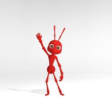 cartoon ant 3d agung animale il bug cahya cartone animato carattere flick gli insetti modello natura 3d print model - Mito3D