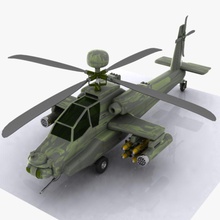 cartoon attack helicopter aircraft airplane apache arm army battle fire flight fly force game gun military missile model plane sky toon toy vehicle virtualhorizonstudio war warfare 3d print model - Mito3D