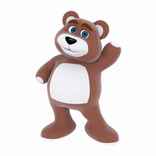 de dibujos animados del oso 3dmax animal brown carácter niño la muñeca ficticio ehab moris tela fbx el pelaje juego regalo kid modelo jugar títere aparejo suave teddy juguete 3d print model - Mito3D