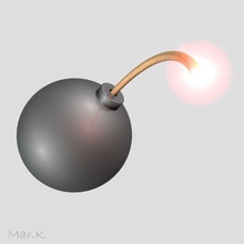 dessin animé de la bombe blast soufflé blowup boom danger détruits dynamite explosifs g mar k militaires mine modèle projectile pyro réaliste bâton tnt jusqu' l'arme 3d print model - Mito3D