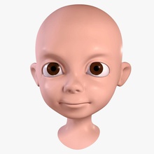 cartoon boy - head anatomy body bust character child comic cute eye face goktugg human kid model mouth nose people portrait toon 3d print model - Mito3D