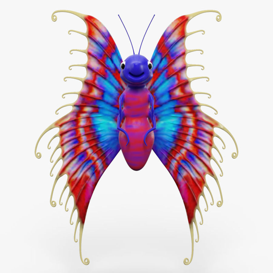 dessin animé de papillons animal belle bug le papillon caractère couleur mignon elena shvets la fantaisie mouche les insectes modèle nuit l'aile 3D print model - Mito3D