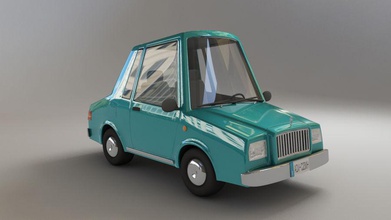 cartoon auto di antiquariato cartone animato classico ikako 20 maya modello ray riged v del veicolo 3d print model - Mito3D