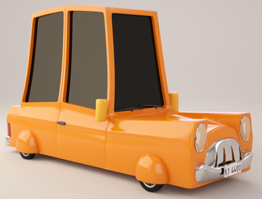 bande dessinée de voiture 3d dessin animé henryrietra modèle des pneus toon jouet transport véhicule 3D print model - Mito3D