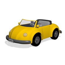 cartoon auto 3d buggy cartone animato convertibili carino divertente modello pop berlina shop sport toon top il veicolo 3d print model - Mito3D