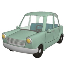 bande dessinée de voiture dessin animé loretah modèle jouet véhicule 3d print model - Mito3D
