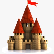 cartoon castle 3 aged ancient architecture battle building child fairy fantasy fort fortress game historic house king knight medievel middle model structure tale toon tower toy virtualhorizonstudio war 3d print model - Mito3D