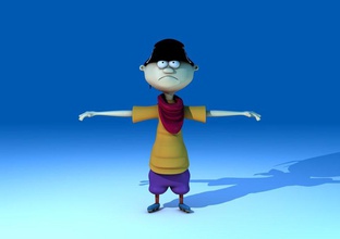 personaggio dei cartoni animati edd corpo ragazzo cartone animato fumettistico carattere bambino ed vortici ragazzi umana kid maschio uomo modello rete themagic129 y 3d print model - Mito3D