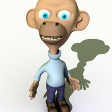 personnage de dessin animé singe alien l'animation caractère l'homme mars le waxtah 3d print model - Mito3D