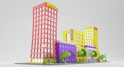 cartoon city street apartment architecture blocks boutique building cityscape exterior fantasy game house kiviive market model office outdoor scene shop store structure toon town toy 3d print model - Mito3D