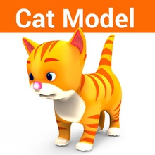 cartoon cute kitten low poly 3d animal cat character domestic feline kid kitty little lower model moggy mouch001 puppy pussy siamese tiny tomcat toon toy 3d print model - Mito3D