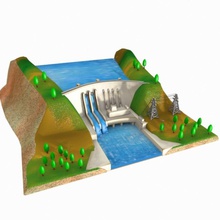 karikatür baraj mimarlık bariyer bina çizgi film enerji oyun oluşturuluyor yeşil zemin hidroelektrik çocuk manzara çizgiler model bitki güç yapımları yenilenebilir istasyonu yapısı toon oyuncak virtualhorizonstudio su 3d print model - Mito3D