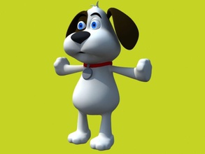 perro de dibujos animados los accesorios accesorio animal canino carácter niño casa matper modelo jugar 3d print model - Mito3D