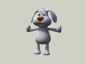 perro de dibujos animados animal canino carácter juego casa humanoide kid matper modelo jugar 3d print model - Mito3D