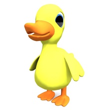 cartoon duck 3d animal bird bjwprinsen character model 3d print model - Mito3D