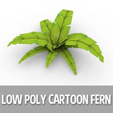 karikatür fern düşük poly 3d çizgi film danieljmus çekiyor yeşillik daha model bitki basit küçük 3d print model - Mito3D