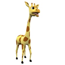 cartoon girafa O 3dsmax áfrica animais dos desenhos animados fbx engraçado gotferdom modelo obj safari savannah scanline toon selvagem jardim zoológico 3d print model - Mito3D