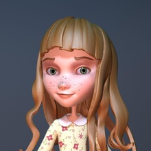 cartoon girl 3deverart anime beautiful character child cute fantasy female funny human kid lady model people pretty stylized sweet woman young 3d print model - Mito3D