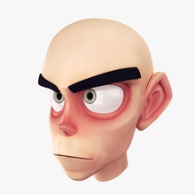 cartoon head textured animation character cmpro gorilaz guys human male man manga model texture 3d print model - Mito3D