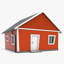 karikatür evi mimarlık tuğla bina çizgi film baca kapı fantezi ev mutfak salon model panel çatı shortfilm basit yapısı stilize garip wemg pencere 3d print model - Mito3D