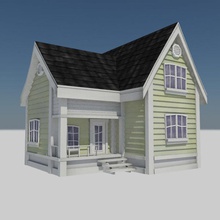 3 karikatür Evi - şehir Şehir konut çiftlik evi ev animasyon mimarlık çizgi film ülke ortamlar oyun hd model modern modüler mahalle omnienergy sahne yapısı 3d print model - Mito3D