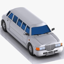 dessin animé de limousine la cabine voiture le chauffer ville pilote moteur amusant jeu haut une luxe modèle partie passagers berline toon jouet camion véhicule vip virtualhorizonstudio richesse roue 3d print model - Mito3D