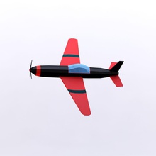 cartoon low poly airplane 3d aircraft cessna cloud game lower model paulsendesign plane sky test toon transport travel turist unity vehicle warplanes 3d print model - Mito3D