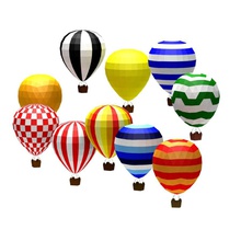 cartoon low poly baloons 3d aircraft airplane airport baloon business land landscape lower lowpoly max model panorama paulsendesign plane private propeller sky space test toon turism view weathered zeppelin 3d print model - Mito3D