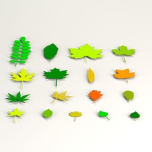 cartoon low poly leaves pack 3d architecture art forest forestry landscape leaf lower lowpoly maple max minimalistic model nature oak parking paulsendesign scene test toon tree urban 3d print model - Mito3D