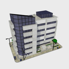 karikatür düşük poly modern bir şehir inşa 2 karo - ofis konut mağaza Daire mimarlık engeller bina çizgi film kiralık daire ortamlar oyun hd ışık daha model omnienergy sahne kaldırım sokak yapısı ağaç 3d print model - Mito3D